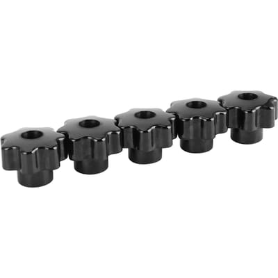 5 Stuks Moeren Knop Grip Handgrepen 7 Ster met 10mm Messing Kern voor Industriële Apparatuur