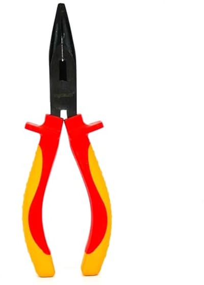 VDE naaldtangen 6" / 160 mm, gebogen, geïsoleerd tot 1000 V voor veilig gebruik in moeilijke posities