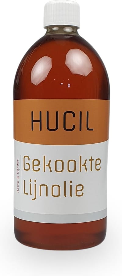 Gekookte lijnolie - Boiled linseedoil - lijnzaadolie - voor hout - douglas teak olie - bamboe olie protector onderhoud - 1 liter