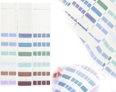 Set van 420 zelfklevende etiketten, herbruikbare tabs, schrijfbare markeringen, gekleurde bladwijzers voor notitieboeken en archivering