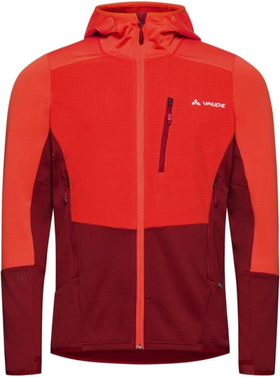 Fleece wandelt jacket met rits en capuchon VAUDE Monviso Grid