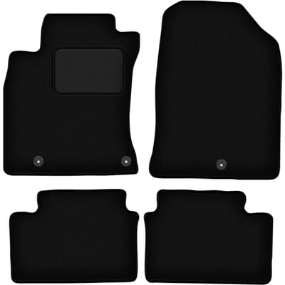 Zwarte veloursmatten voor: Hyundai i30 III fastback, hatchback, stationwagen (2016-)
