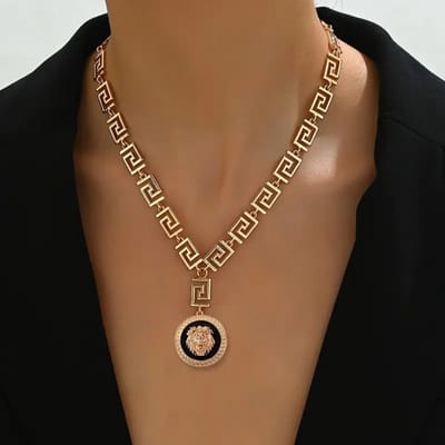 Livano Ketting - Dames - Staal - Nep zilver - Met Hanger - Nep Goud