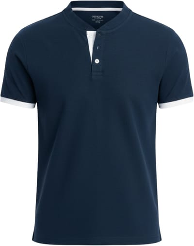 OMBRE T-shirt - Regular Fit - Katoen - Korte Mouw Marine S