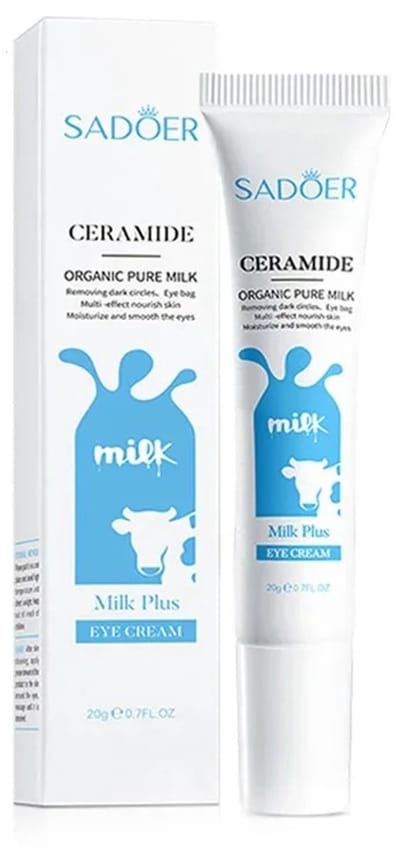 SADOER | Oogcrème | Ceramide Milk | Anti Aging | Tegen Wallen & Donkere Kringen | Eye Cream | Verhelderende Oogcrème | Oogcontour | Maskeren & Verwijdert Zwarte Wallen | Hydraterend | Anti Rimpel | Fijne Lijntjes | Kraaienpootjes |Koreaanse Oogcrème