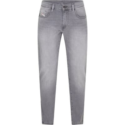 Diesel Herenjeans van denim met 5 zakken en rechte pijpen (Grijs)