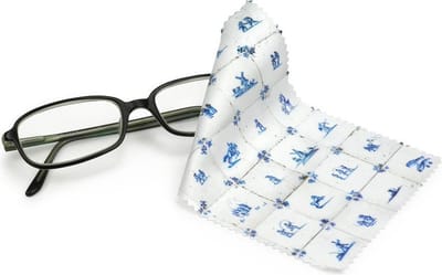 Brillendoekje, 10 x 15 cm, Delfts blauwe tegels