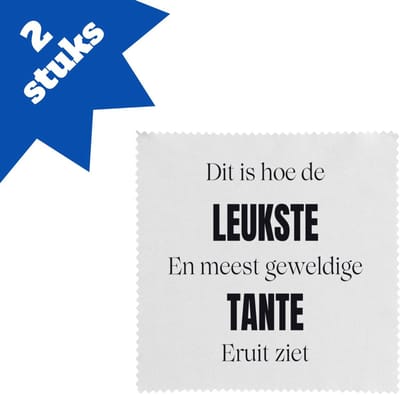Akyol - dit is hoe de leukste en geweldige tanie uit ziet brillendoekjes - Tante - cadeau tante - cadeau - verjaardag tante - 17,8 bij 17,8 cm - 2 stuks