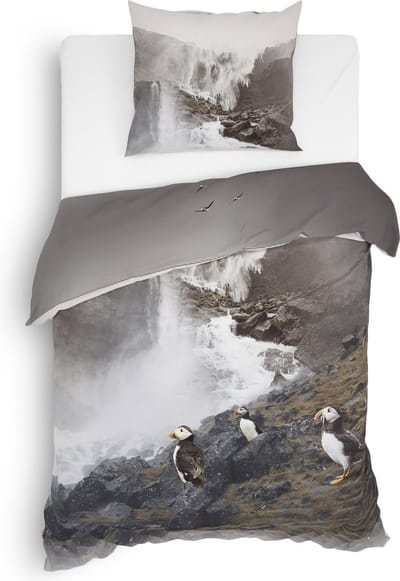 Heckettlane Laurien Dekbedovertrek - Eenpersoons - Katoen - 140x200-220cm - Grijs