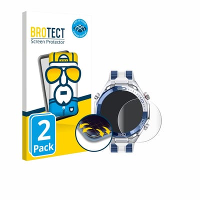 BROTECT - Screenprotector voor Huawei Watch Ultimate 2 Blue - Folie Beschermfolie transparant volledig dekking - 2 Stuks