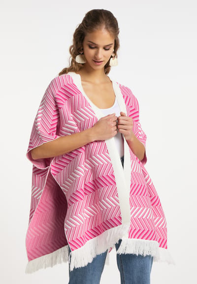 IZIA gebreide poncho mahisha