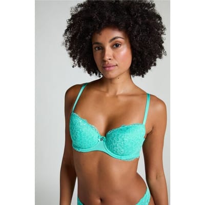 Hunkemöller Dames Lingerie Voorgevormde beugel bh Marine - Groen - maat B75