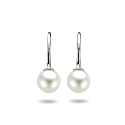 Glams oorhangers franse haak parel - 7.5 - Zilver