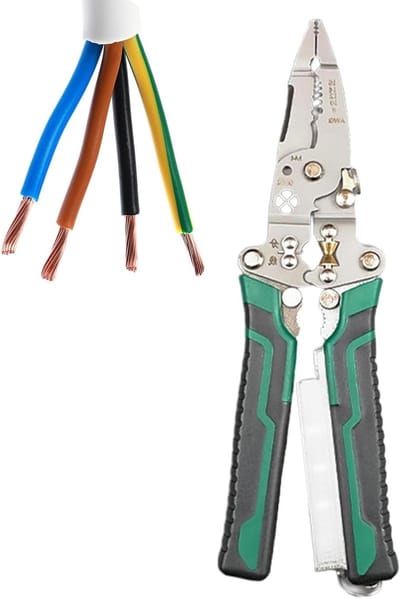 Striptang multifunctioneel - Draadstripper tester - Elektronica klussen - Ingebouwde tester - 21.5 cm lengte - Groen