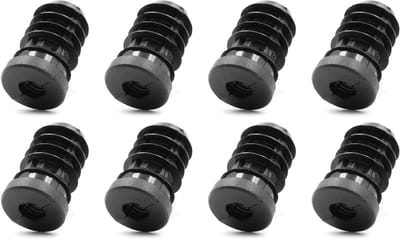 Dailygoody - Schroefdraadstop - Instelstoppen - Voor ronde buizen - Zwart - Kunststof schroefdraad - Ideaal voor buisafwerking - Geschikt voor M8