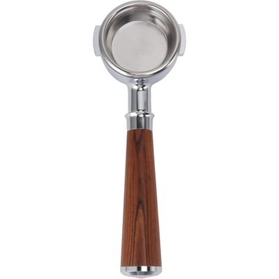 Bodemloze filterhouder 58 mm aluminiumlegering 2 oren koffiefilterhouder met filtermandje rood L