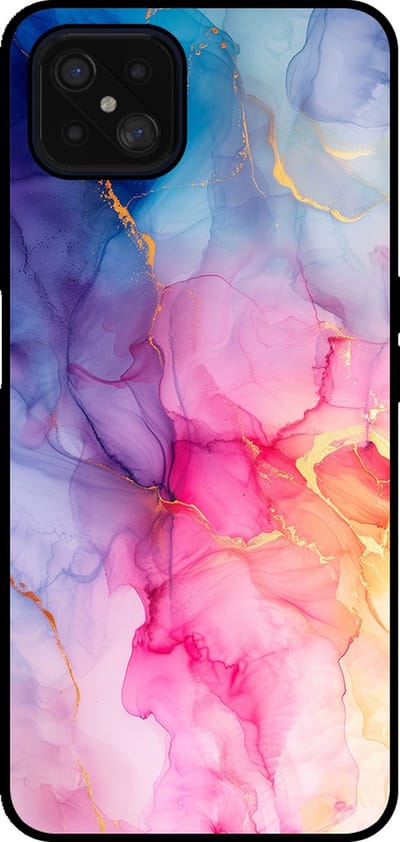 Smartphonica Telefoonhoesje Geschikt voor Oppo A92s / Reno4 Z 5G met marmer opdruk - TPU backcover case marble design - Regenboog geschikt voor Oppo A92s;Oppo Reno4 Z 5G