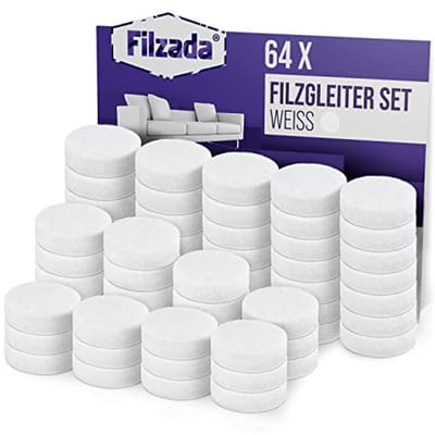 64x Viltglijders Zelfklevend - 20 mm Rond - Professionele Meubelglijders met Ideale Kleefkracht