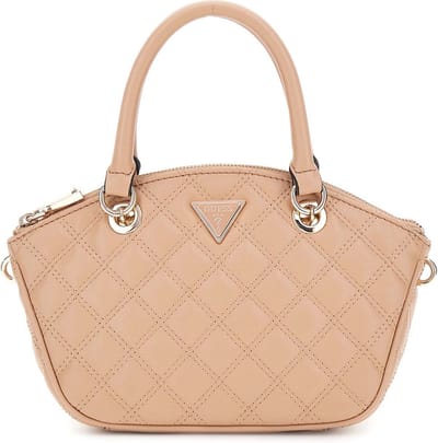 GUESS Schoudertas Handtas Giully Mini Satchel Beige Lichtbruin