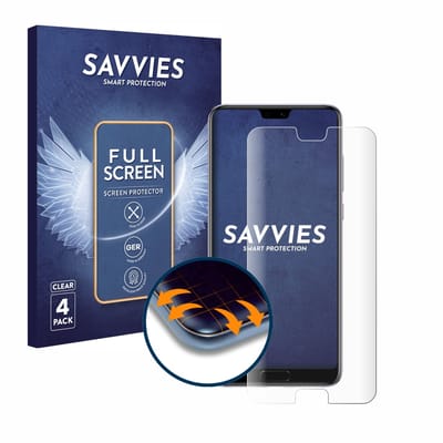 Savvies - Screenprotector voor Huawei P20 Pro - Folie Beschermfolie transparant volledig dekking 4 Stuks