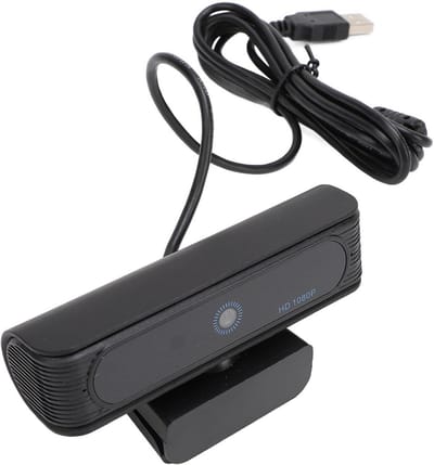 HD 1080p Webcam met Gezichtsherkenning en Groothoeklens – USB Plug-and-Play voor Videovergaderingen