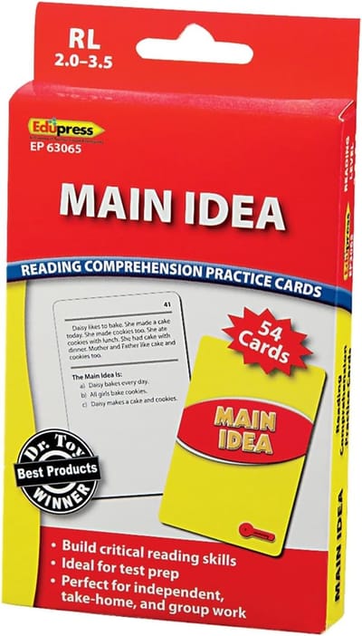 Leesbegrip Kaarten - Oefenmateriaal Lezen - Begrijpend Lezen - Niveau Gecodeerd - Maat M - Rood