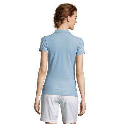 SOLS Vrouwen/dames Mensen Pique Korte Mouw Katoenen Poloshirt (Hemelsblauw)