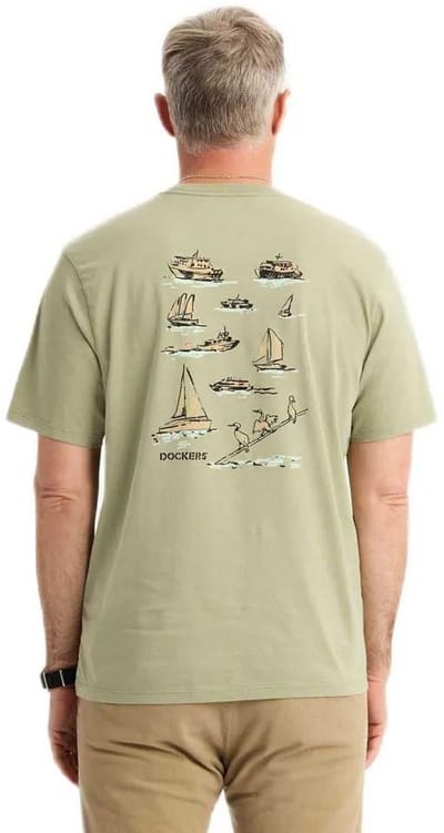 Dockers Graphic T-shirt Met Korte Mouwen Groen M Man