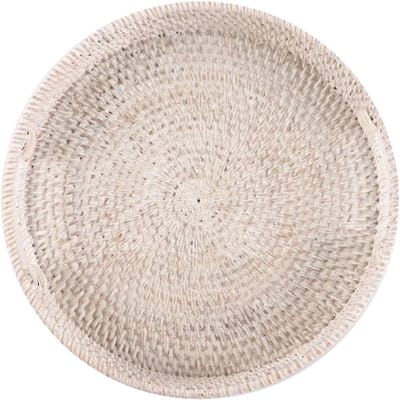 Dailygoods- Opbergschalen Ronde Geweven Rotan - Dienblad Antislip - Decoratieve Organisatie - Handgrepen - Duurzaam - Functioneel en Stijlvol