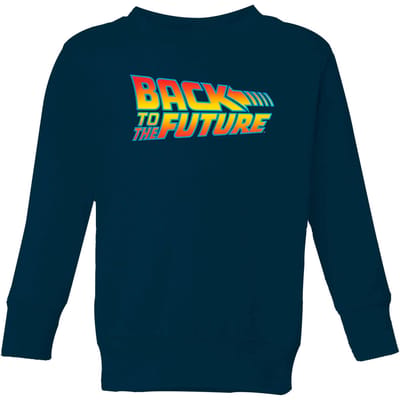 Back To The Future Classic Logo Kids' Sweatshirt - Navy - 98/104 (3-4 jaar)