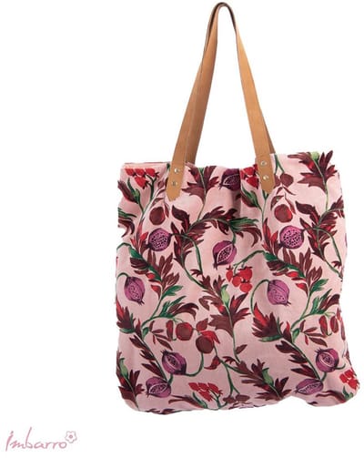Imbarro - Shopper - Tas - Strandtas - Boodschappentas - Velvet - Olivia - Pink