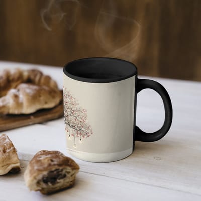Magische Mok - Foto op Warmte Mokken - Koffiemok - Lichtboom - Winter - Kerst - Meerkleurig - Magic Mok - Beker - 350 ML - Theemok
