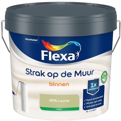 Flexa - Strak Op De Muur Binnen Mat - 85% Laurier - Mengverf - 5 L