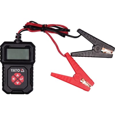 YATO Professionele Digitale Accutester – 8-30 V – 100-2000 A CCA – Voor Lead-Acid, EFB, AGM & GEL – Met LCD Scherm, Geheugenfunctie & Start- en Laadsysteem Test