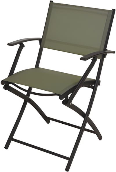Vouwstoel Ambiance textileen Aluminium Groen