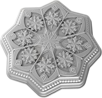 Bakvorm Sneeuwvlok - Taartvorm Mallen - Feestelijke Taarten - Aluminium Materiaal - 246 cm - Grijs