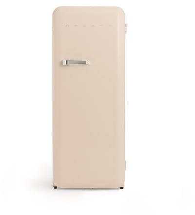 CREATE - Koelkast in retrostijl - Zand - Handvat Zilver - FRIDGE RETRO 281L