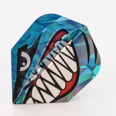 Dart Vleugels - Vliegers - Precisie Werpen - Holografisch Design - Standaard Vorm - Zwart