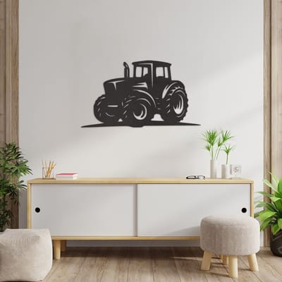 Wanddecoratie Tractor - Muurdecoratie Tractor - Muurdecoratie Hout - Wanddecoratie Hout - Muurdecoratie Woonkamer - Wanddecoratie Woonkamer - Wanddecoratie Industrieel - Wanddecoratie Dieren - Home Decor - Wall Line Art - 89 x 49.5 cm