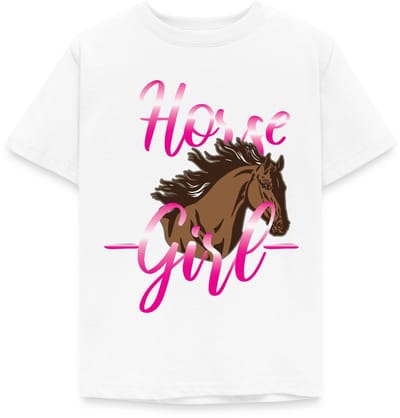 Horse Girl – Paardenmeisje- Paardenliefde In Roze Stijl T-Shirt Kinderen
