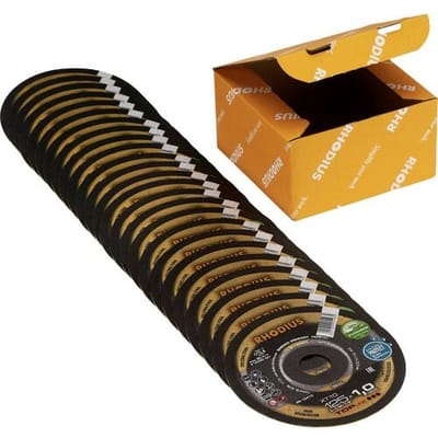 Rhodius 211294 Doorslijpschijfset 125 mm 25 stuk(s) RVS, Staal