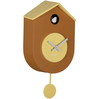 Karlsson - Wandklok Grato Cuckoo - Ochre yellow & soft yellow