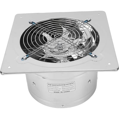Keuken Afzuigkap Wandmontage 8 Inch 850m³Celsiush Roestvrij Staal Ventilator met Terugslagklep voor Badkamer Winkel Garage