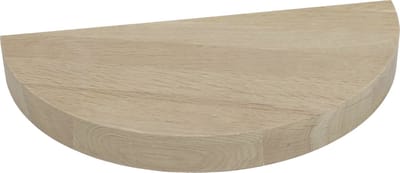 Zwevend nachtkastje eiken naturel halfrond 40 cm - Nachtkast - Nachtkastje - Zwevend nachtkastje - Nachtkastjes - Nachtkastjes modern - Nachtkastjes industrieel - Hangend nachtkastje - Zwevend kastje - Bedplank - Bedplankje