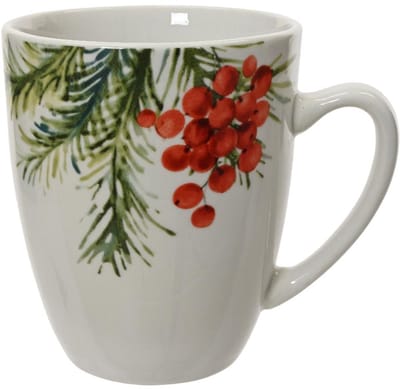 Kerstmok porselein Ø8,7xH10,5cm