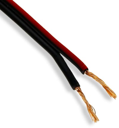 Ledstrip kabel - rol van 3 meter - 2x0.75mm2 zwart/rood voor 12V - 24V ledstrips