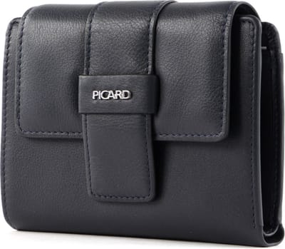 PICARD Leren Portemonnee Como 1 Wallet With Flap Navy Blauw