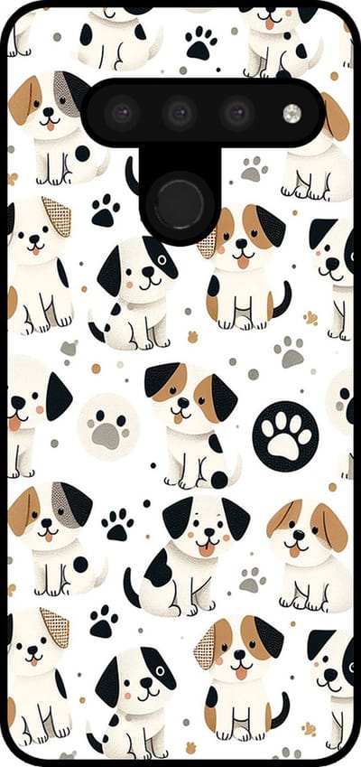 Smartphonica Telefoonhoesje Geschikt voor LG V50 met honden opdruk - TPU backcover case dog design geschikt voor LG V50