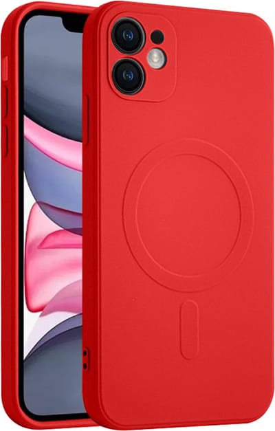 Casify Siliconen Hoesje geschikt voor MagSafe iPhone 11 Hoesje - Rood