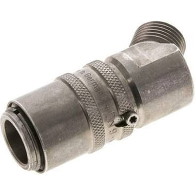 RVS DN 9 Tempereerkoppeling Snelkoppeling M16x1.5 Buitendraad 45-deg